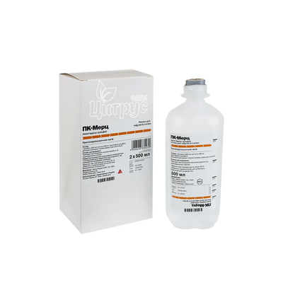 Пк-Мерц розчин для інфузій 0,4 мг / мл по 500 мл 2 штуки