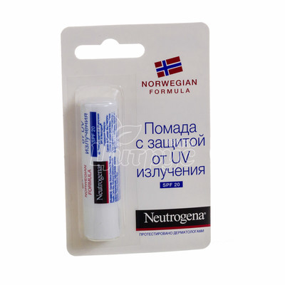 Помада гігієнічна Ньютроджіна (Neutrogena) Норвезька формула SPF 20 4,8 г