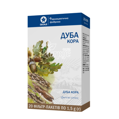Дуба кора фільтр-пакет 1,5 г 20 штук