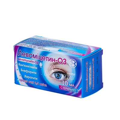 Левоміцетин-ОЗ краплі очні 2,5 мг / мл 10 мл