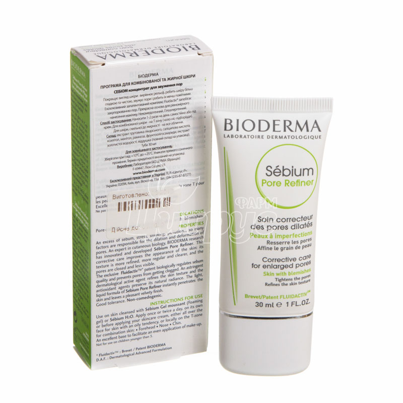 фото 2/Біодерма Себіум (Bioderma Sebium) Концентрат для звуження пор 30 мл