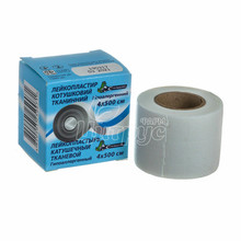 Лейкопластир на тканинній основі С-Пласт котушковий (4 см х 500 см) картонна упаковка