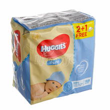Серветки вологі Хаггіс (Huggies) Чистий (Pure) 3 упаковки х 56 штук (168 штук)
