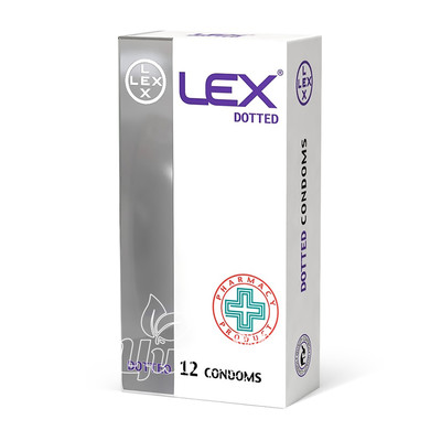 Презервативи Лекс (Lex) Доттед (Dotted) точкові 12 штук