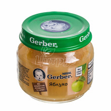 Пюре дитяче Гербер (Gerber) фруктове яблуко з 4 місяців 80 г
