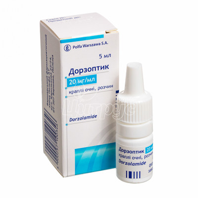 Дорзоптік краплі очні 20 мг / мл 5 мл