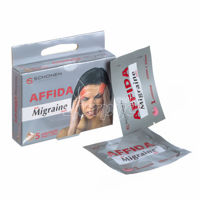 Аффіда анти мігрень пластир 5 штук (20х20 мм)