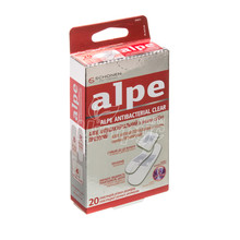Лейкопластир бактерицидний Алпе (Alpe) з іонами срібла різних розмірів 20 штук