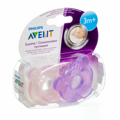 Соска-пустушка Філіпс Авент (Philips Avent) фігурна для дівчаток з 3 місяців 2 штуки