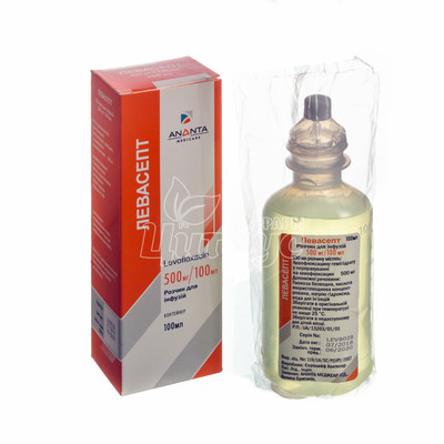 Левасепт розчин для інфузій 0.5% 100 мл