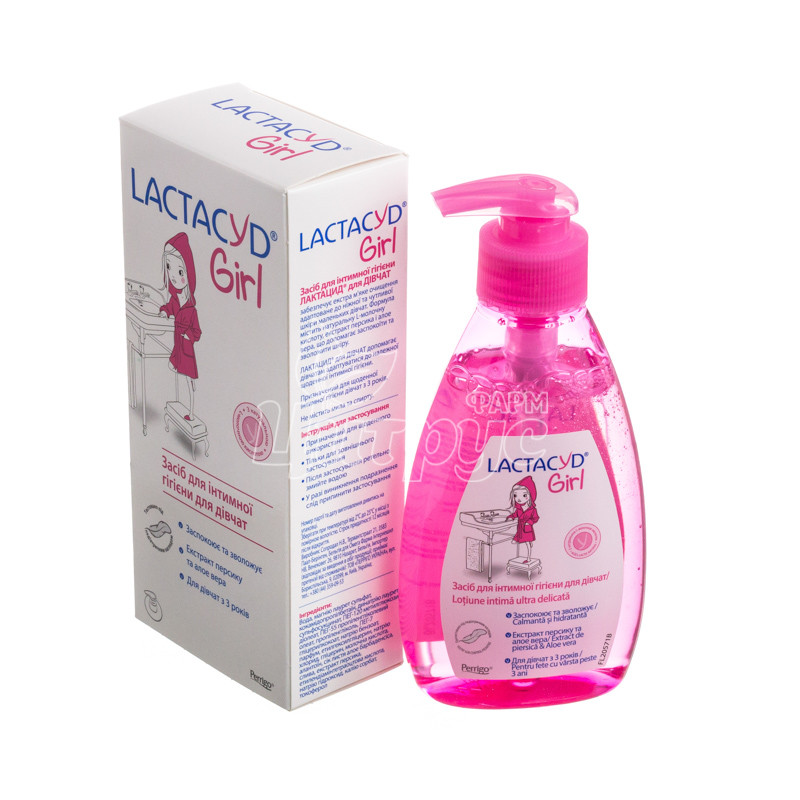 фото 2/Засіб для інтимної гігієни ЛАКТАЦИД (Lactacyd) Для дівчаток з дозатором 200 мл