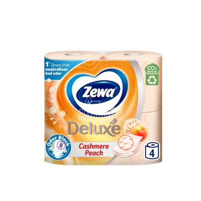 Папір туалетний Зева Делюкс (Zewa Deluxe) Персик 4 штуки