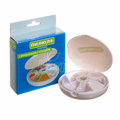 Контейнер Пігулка пластиковий для лікарських засобів з кришкою на 7 денй