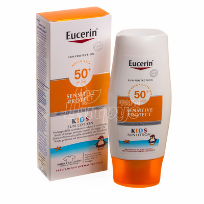 Еуцерин Сенситив Протект (Eucerin Sensetive Protect) Лосьйон сонцезахисний для дітей SPF 50+ 150 мл