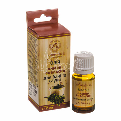 Олія для лазні та сауни апельсин-лимон 10 мл