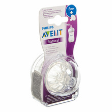 Соска Філіпс Авент (Philips Avent) Натуралс (Naturals) силіконова для густої їжі 2 штуки
