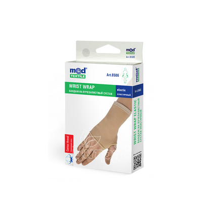 Бандаж для променево - зап*ясткового суглоба Медтекстиль (Medtextile) еластичний розмір S (8506)