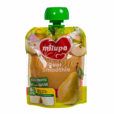 Пюре дитяче Мілупа (Milupa) фруктове груша з 4 місяців 80 г пауч