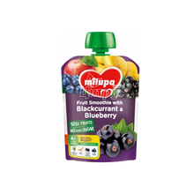 Пюре дитяче Мілупа (Milupa) фруктово-ягідне яблуко банан чорна смородина і чорниця з 6 місяців 80 г пауч