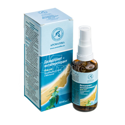 Дезодорант для ніг Зелена Аптека охолоджуючий з ментолом 50 мл