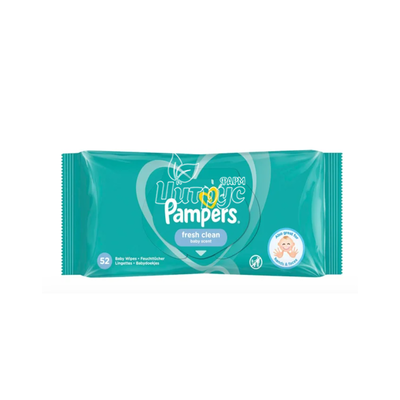 Серветки вологі дитячі Памперс (Pampers) Бебі Фреш Клин (Baby Fresh Clean) 52 штуки