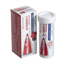 Мультигрип з вітаміном С таблетки шипучі 1000 мг 10 штук