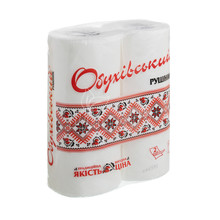 Рушник паперовий Обухів Двошаровий 2 штуки