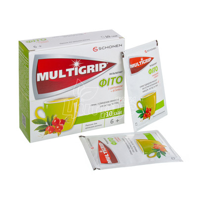 Мультигрип Фіто з шипшиною саше 10 штук