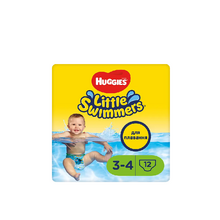 Підгузки-трусики для дітей Хаггіс (Huggies) Літл Свімес (Little Swimmers) 3-4 (7 - 15 кг) 12 штук