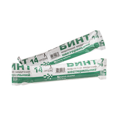 Бинт марлевий медичний нестерильний Юрія-Фарм (7 м х 14 см)