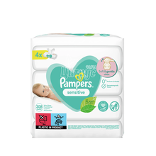 Серветки вологі дитячі Памперс (Pampers) Сенс (Sens) 4 упаковки х 52 штуки (208 штук)