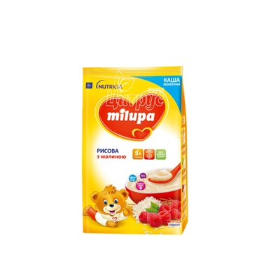 Каша дитяча молочна Мілупа (Milupa) рисова малина з 5 місяців 210 г