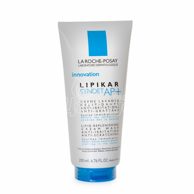 Ля Рош позе Ліпікар Сіндет АР+ (La Roche Posay Lipikar Syndet AP+) Крем-гель очищуючий для догляду за сухою і подразненою шкірою тіла дітей і дорослих 200 мл