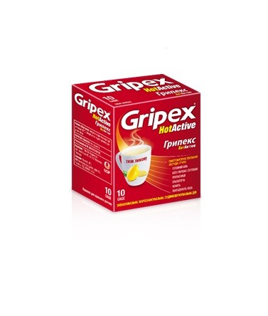 Грипекс хотактив порошок саше 4 г 10 штук