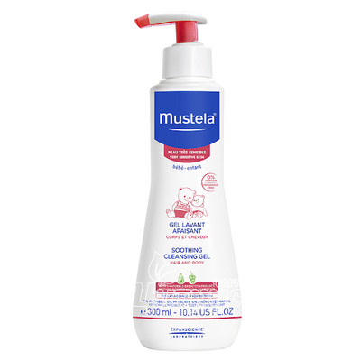 Мустела Бебі (Mustela Bebe) Гель очищуючий для шкіри голови і тіла 300 мл