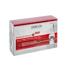 Віши Деркос Амінексил Клінікал (Vichy Dercos Aminexil Clinical 5) Засіб проти випадіння волосся комплексної дії для жінок 6 мл 21 ампула