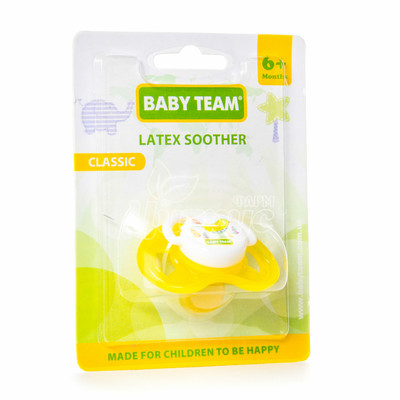 Соска латексна Бебі Тім (Baby Team) латексна класична для каш
