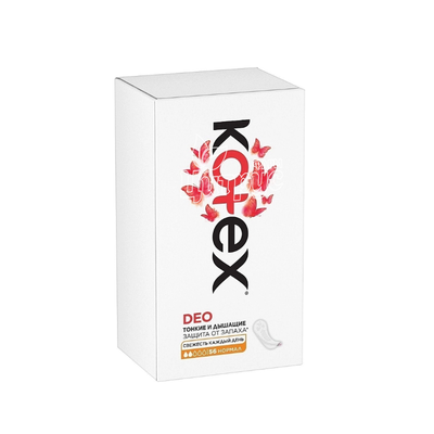 Прокладки щоденні жіночі Котекс (Kotex) Нормал Део (Normal Deo) 56 штук