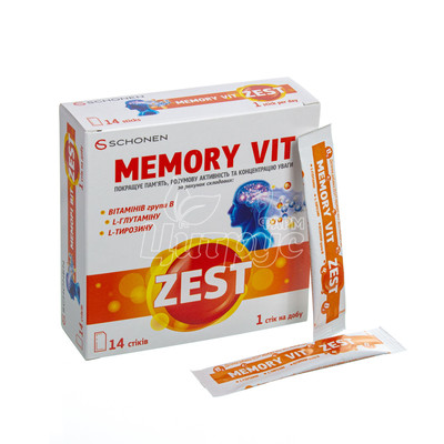 Зест (Zest) Меморі Віт (Memory Vit) таблетки стік 14 штук