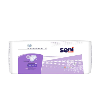 Підгузки для дорослих Сені (Seni) Супер Плюс Смол (Super Plus Small) (55 - 80 см) 30 штук
