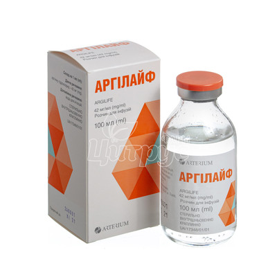 Аргілайф розчин для інфузій 42 мг / мл 100 мл