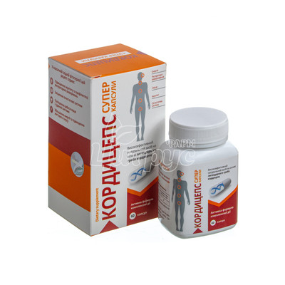 Кордіцепс супер капсули 400мг 60 штук