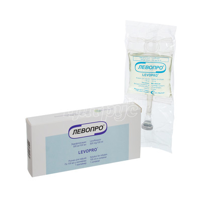 Левопро розчин для інфузії 500мг / 100мл контейнер 100 мл