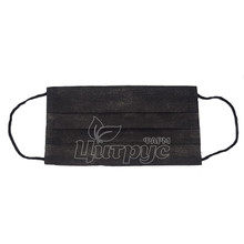 Маска медична Славна 3-х шарова нестерильная на гумових чорна 50 штук