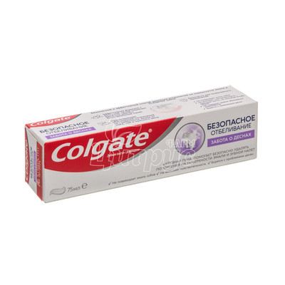 Зубна паста Колгейт (Colgate) Безпечне відбілювання, турбота про яснах 75 мл