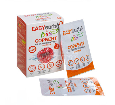 Сорбент для дітей Ізі сорб фо кідс (Easy sorb for kids) порошок на основі пектину саше 10 штук