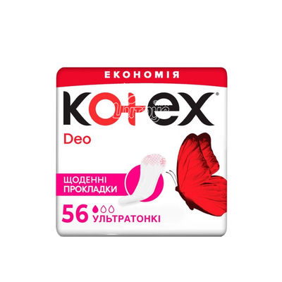 Прокладки щоденні Котекс (Kotex) Ультра Слім Део (Ultra Slim Deo) 56 штук