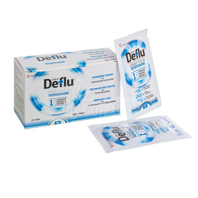 Дефлю Сільвер Горло для полоскання порошок 8 г саше 10 штук