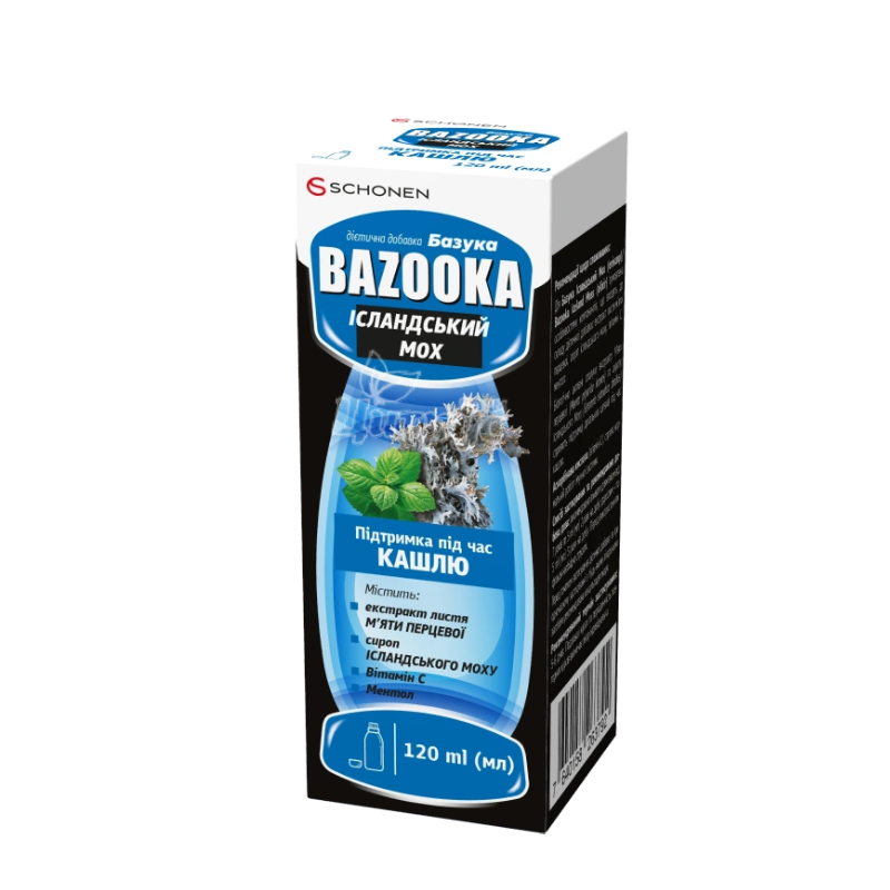фото 1/Базука Ісландський мох еліксир 120 мл