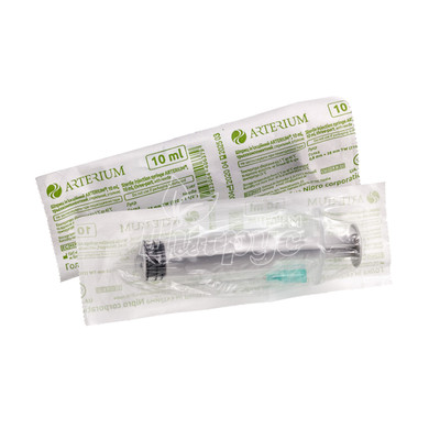 Шприц 10мл 3-компоненти Артеріум (Arterium) з голкою